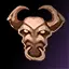Brass statuette of a bull